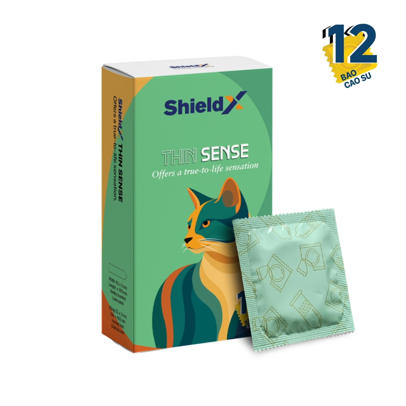 Bao cao su ShieldX Thin Sense siêu mỏng - Hộp 12 cái